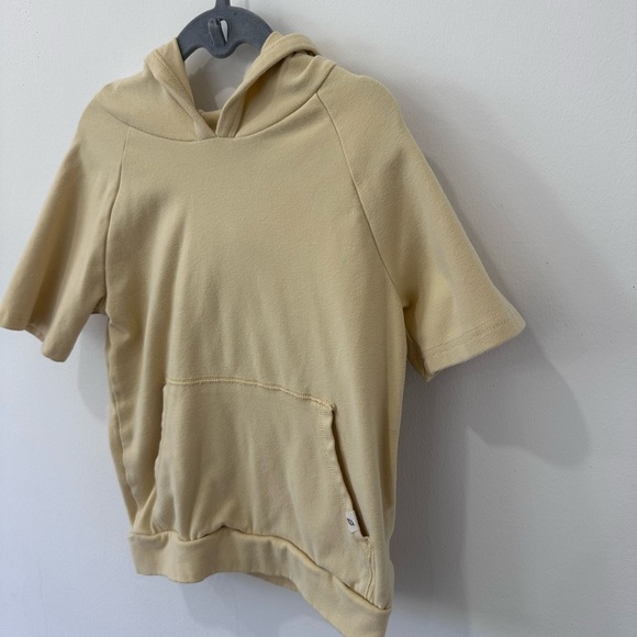 Easy - Peasy Boy’s Light Yellow Short Sleeve Hoodie  - 5t - Picture 4 of 8